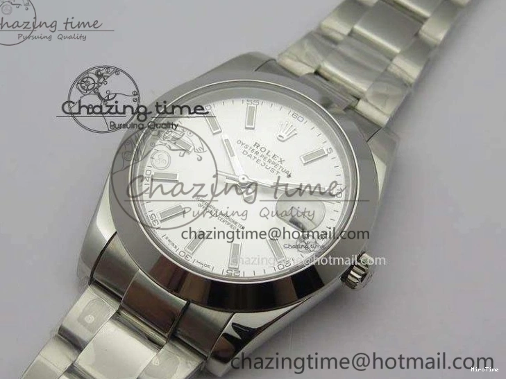 MiroTime 1218 HighQuality DateJust 41mm 126300 SS Noob 1:1 Best Edition Silver Dial Stick Markers On SS Bracelet A 3597